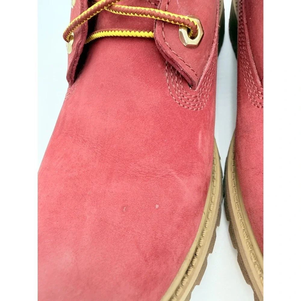 Timberland RARE Youth‎ Red Leather Boot size 6.5